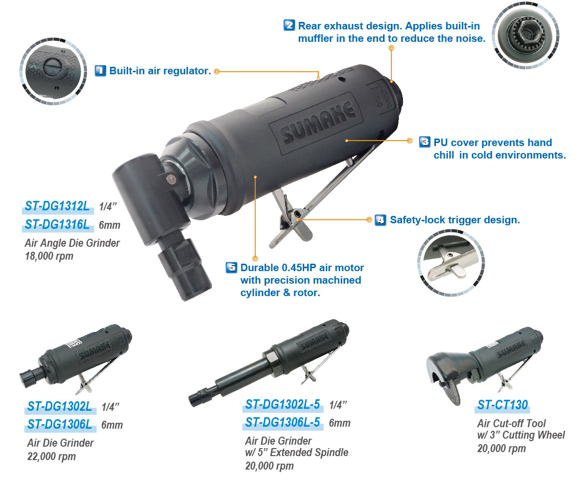 Air Angle Die Grinder 0.45HP