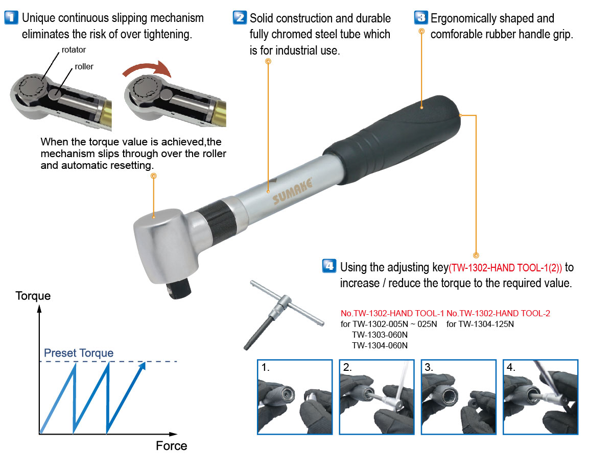 Preset Slipping Torque Wrench