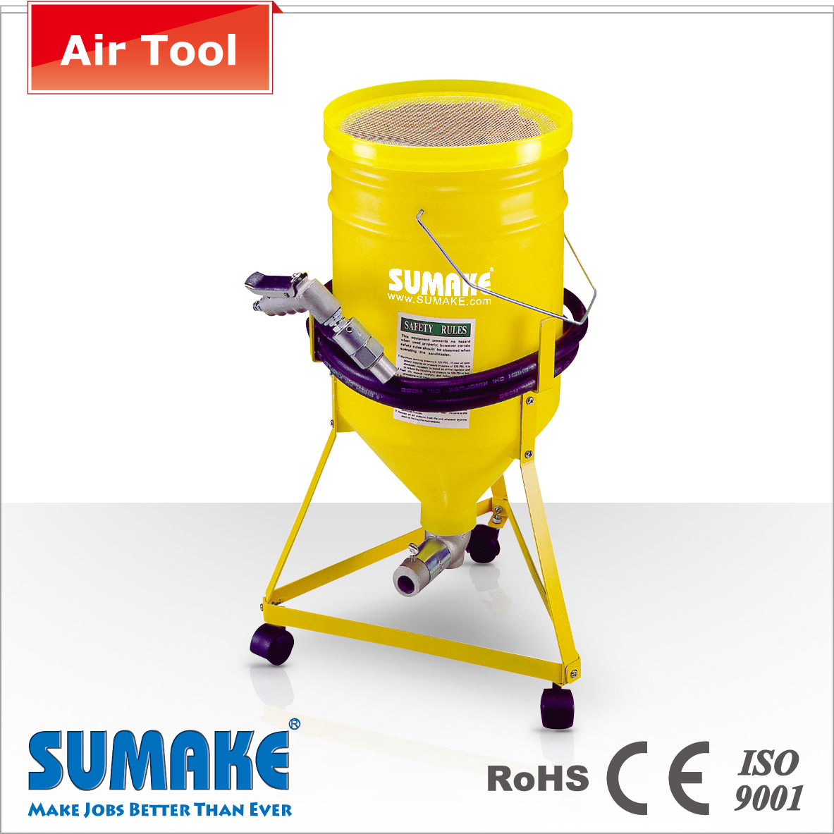 SAND BLASTER WITH 5 GALLONS BUCKET